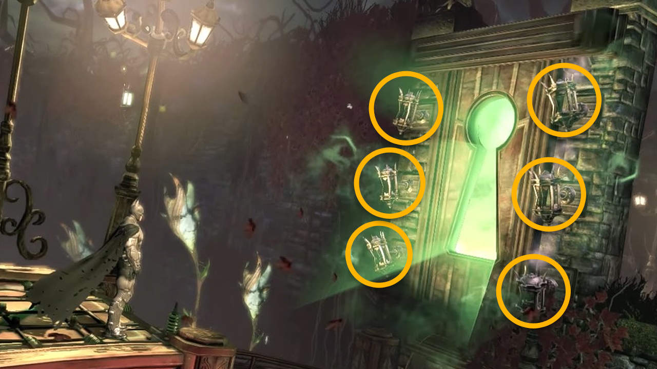 Distruggi tutte e sei le lanterne per continuare. 