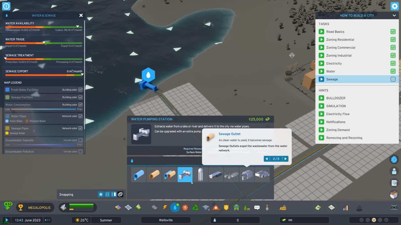 costruire gli skyline della città di scarico delle acque reflue 2