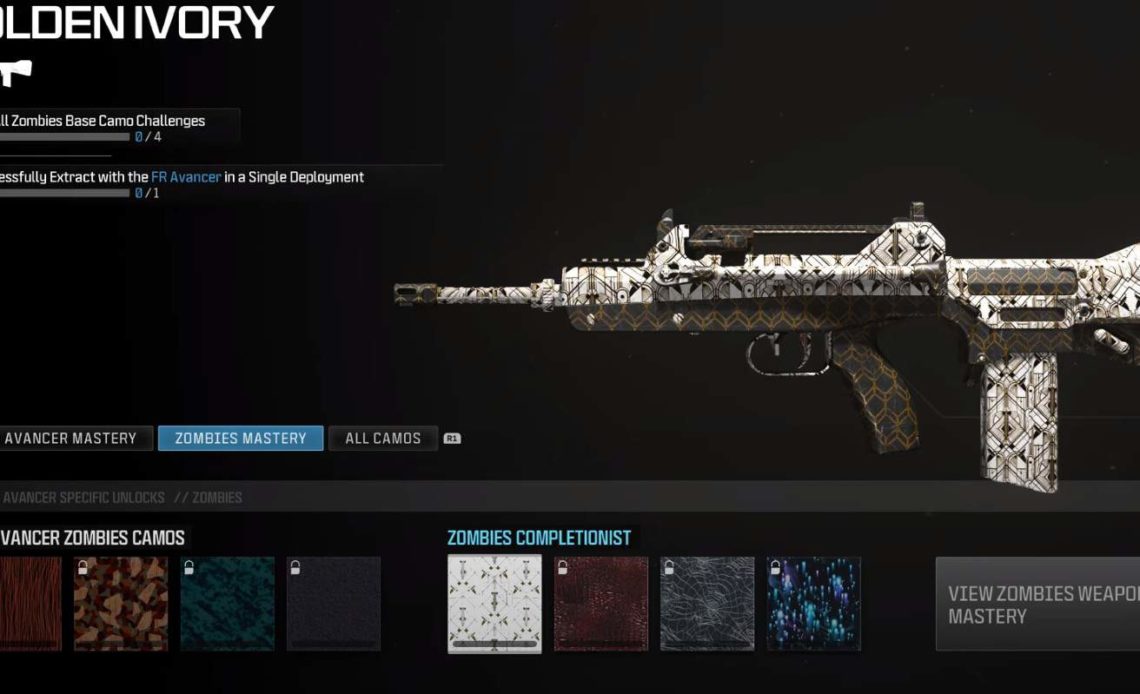 mw3 zombies golden ivory