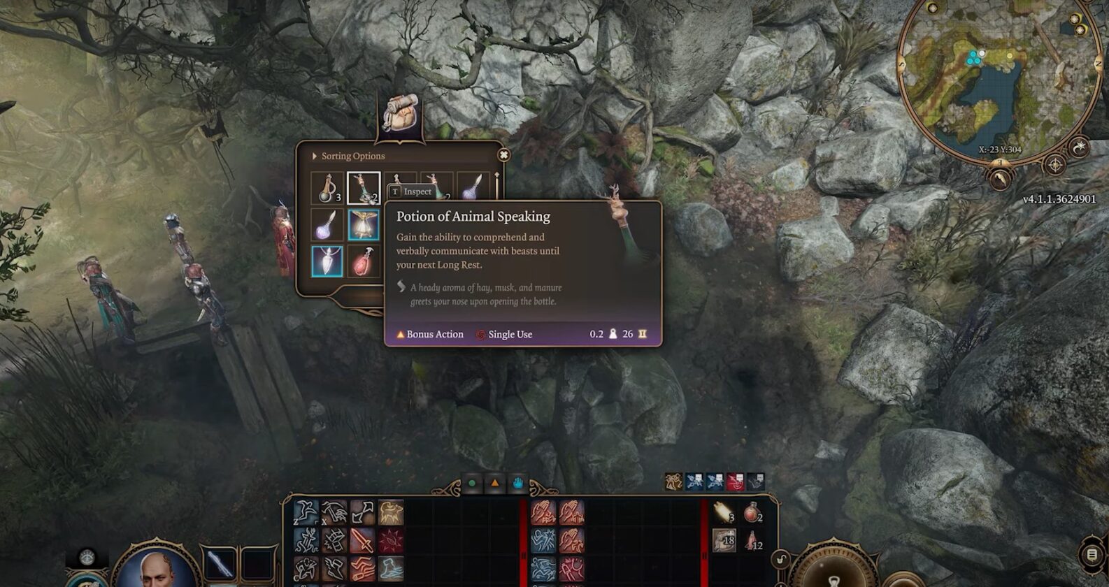 Pozione del linguaggio animale in BG3