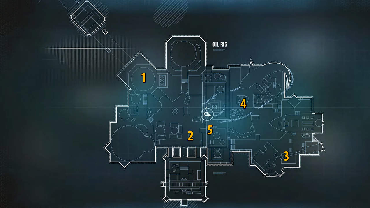 La quinta posizione mostra anche le posizioni dei primi quattro nastri audio nel DLC Matter of Family. 