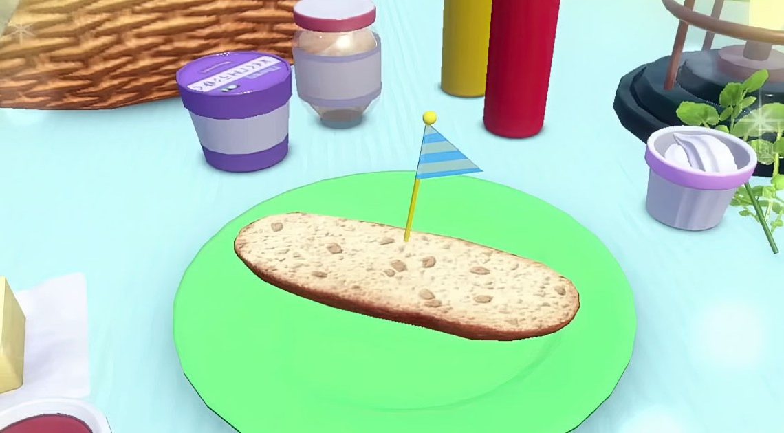 Pokemon Scarlet & Violet Rice Drop Metodo Sandwich Nessun ingrediente spiegato nella ricetta del sandwich lucido
