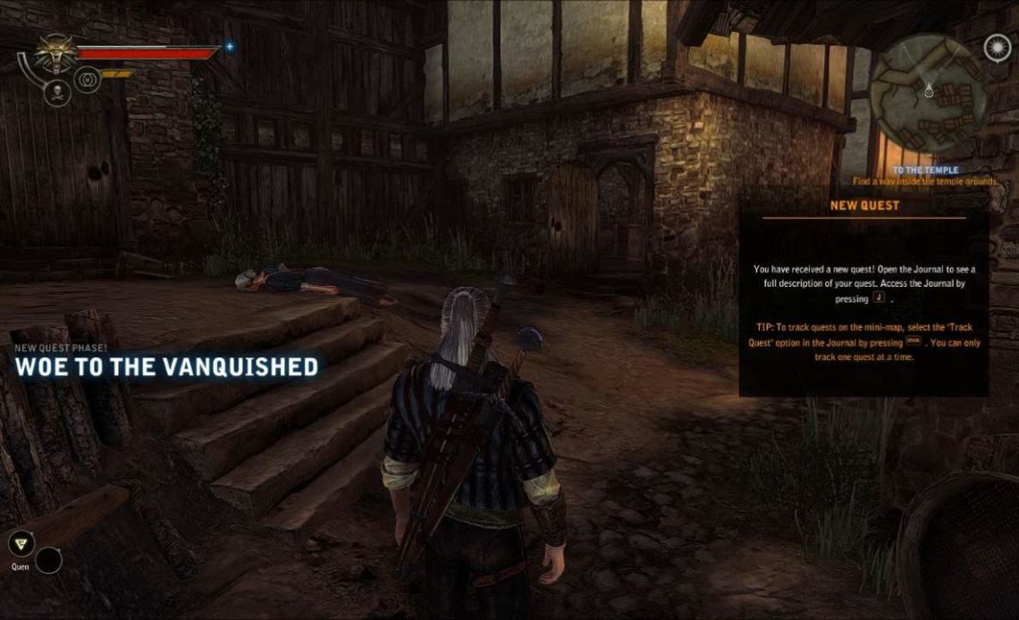 Woe To The Vanquished quest in The Witcher 2
