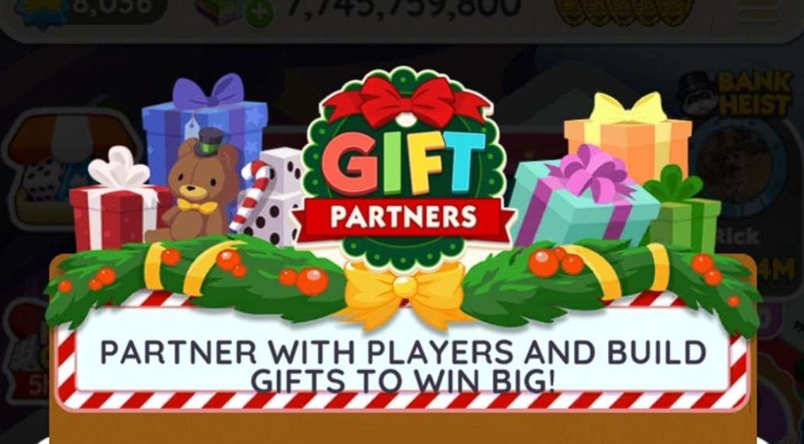 Elenco dei traguardi e dei premi degli eventi dei partner di regali di Natale di Monopoly Go