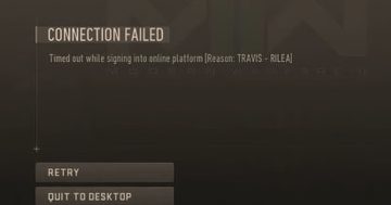 Errore MW3 e Warzone Travis Rilea: timeout durante l'accesso alla correzione della piattaforma online