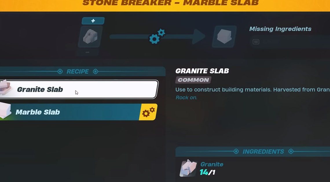 Lego Fortnite: come ottenere lastre di granito