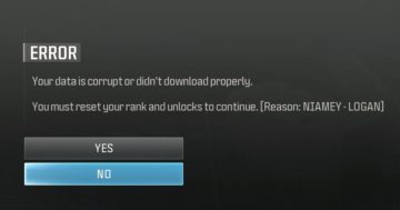 MW3 Warzone: i tuoi dati sono danneggiati o non sono stati scaricati correttamente Motivo della correzione dell'errore: NIAMEY-LOGAN