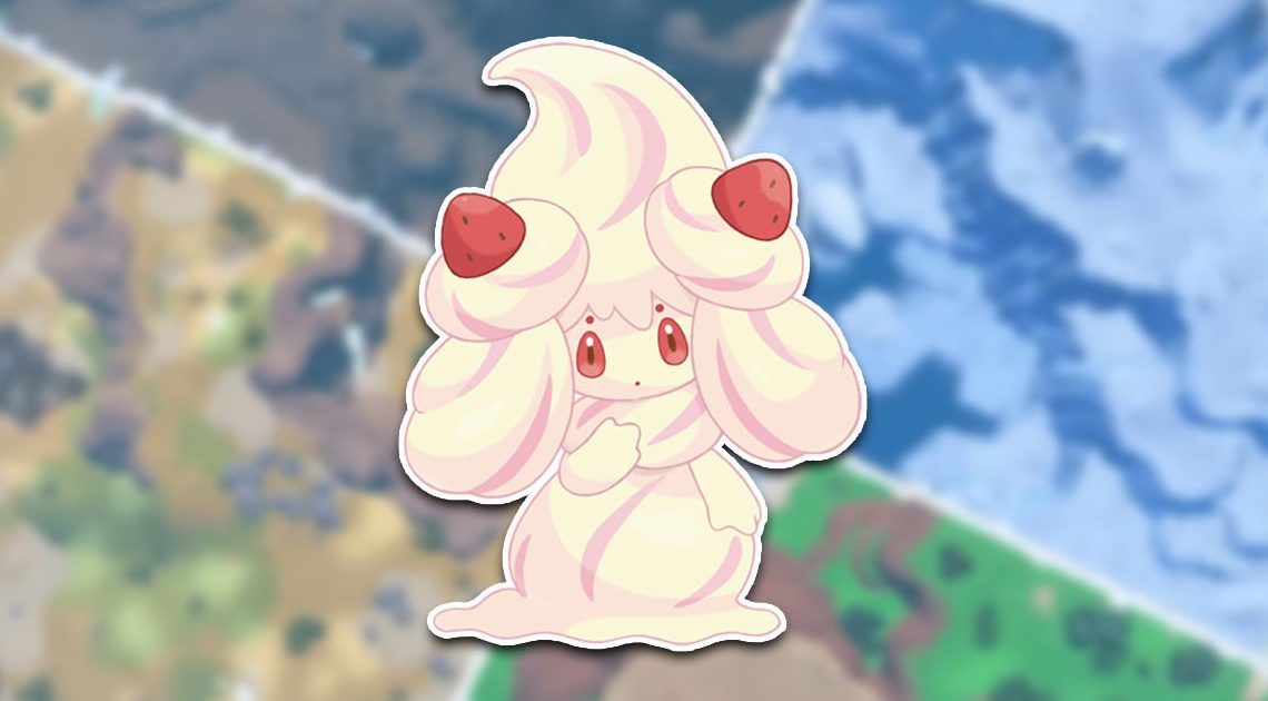 Pokemon SV Indigo Disk Alcremie Sweet Posizione: dove trovare dolci di bacche, trifogli, fiori, amore, nastro, fragole e stelle