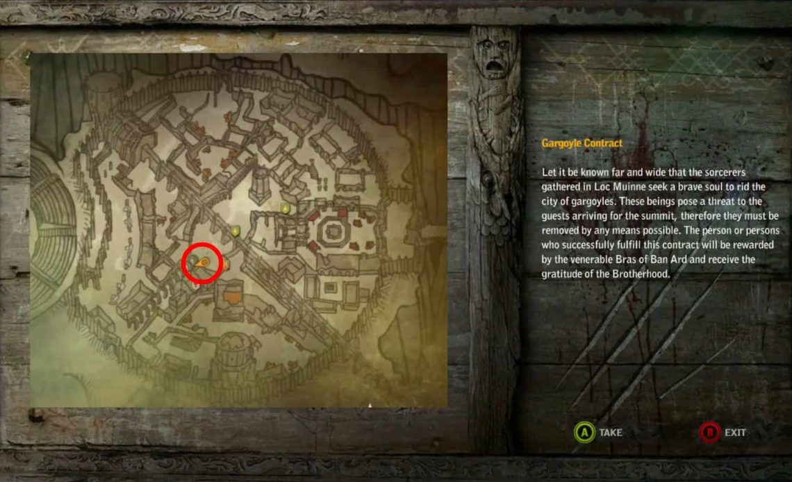 Gargoyle Contract in The Witcher 2
