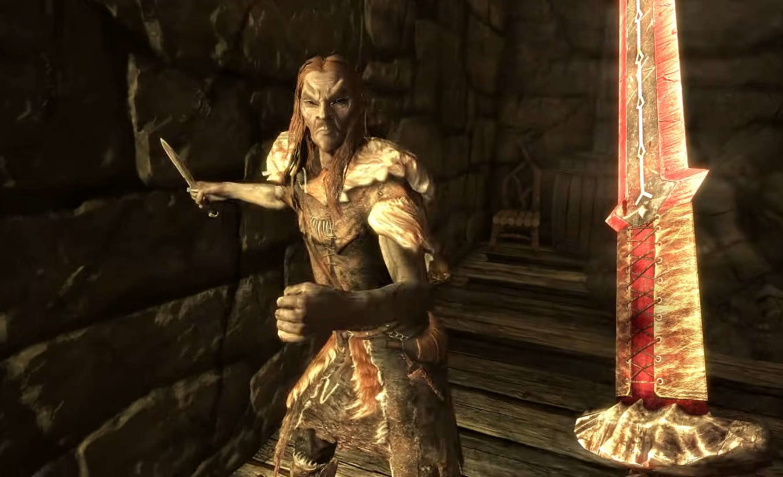 best two handed weapons skyrim featured