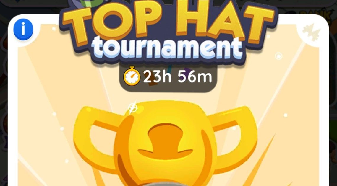 Elenco dei traguardi e dei premi del torneo Monopoly Go Top Hat