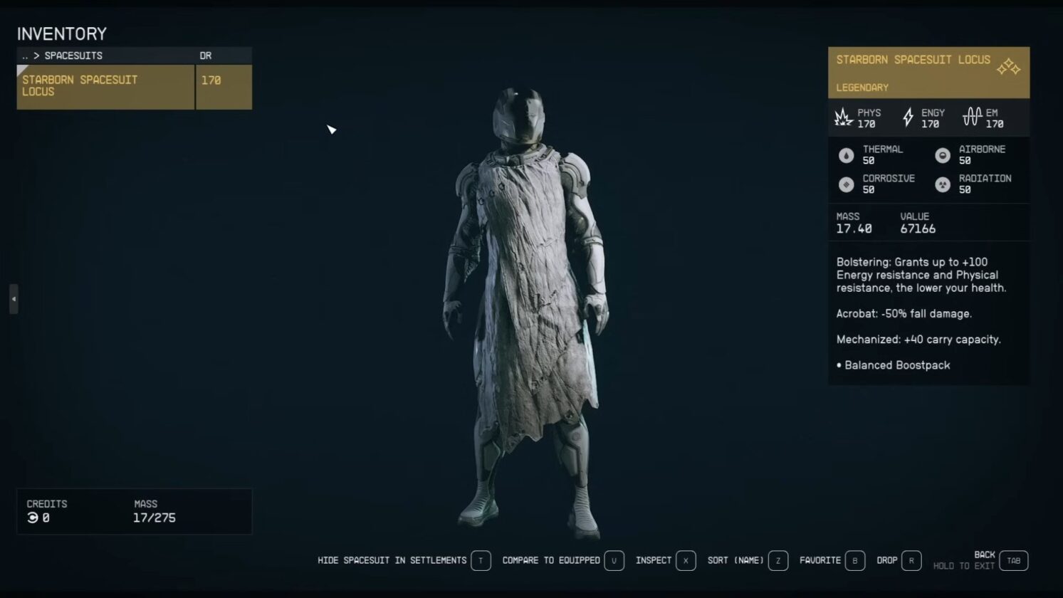 Armatura del Locus Starborn a Starfield