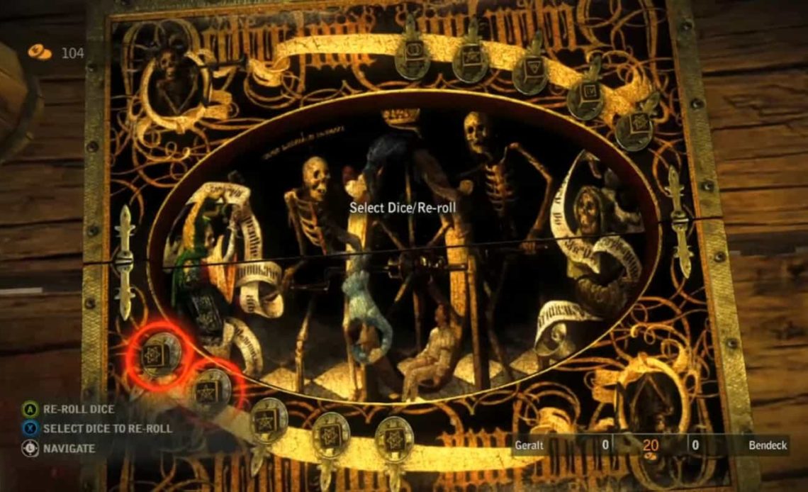 Dice Poker in The Witcher 2