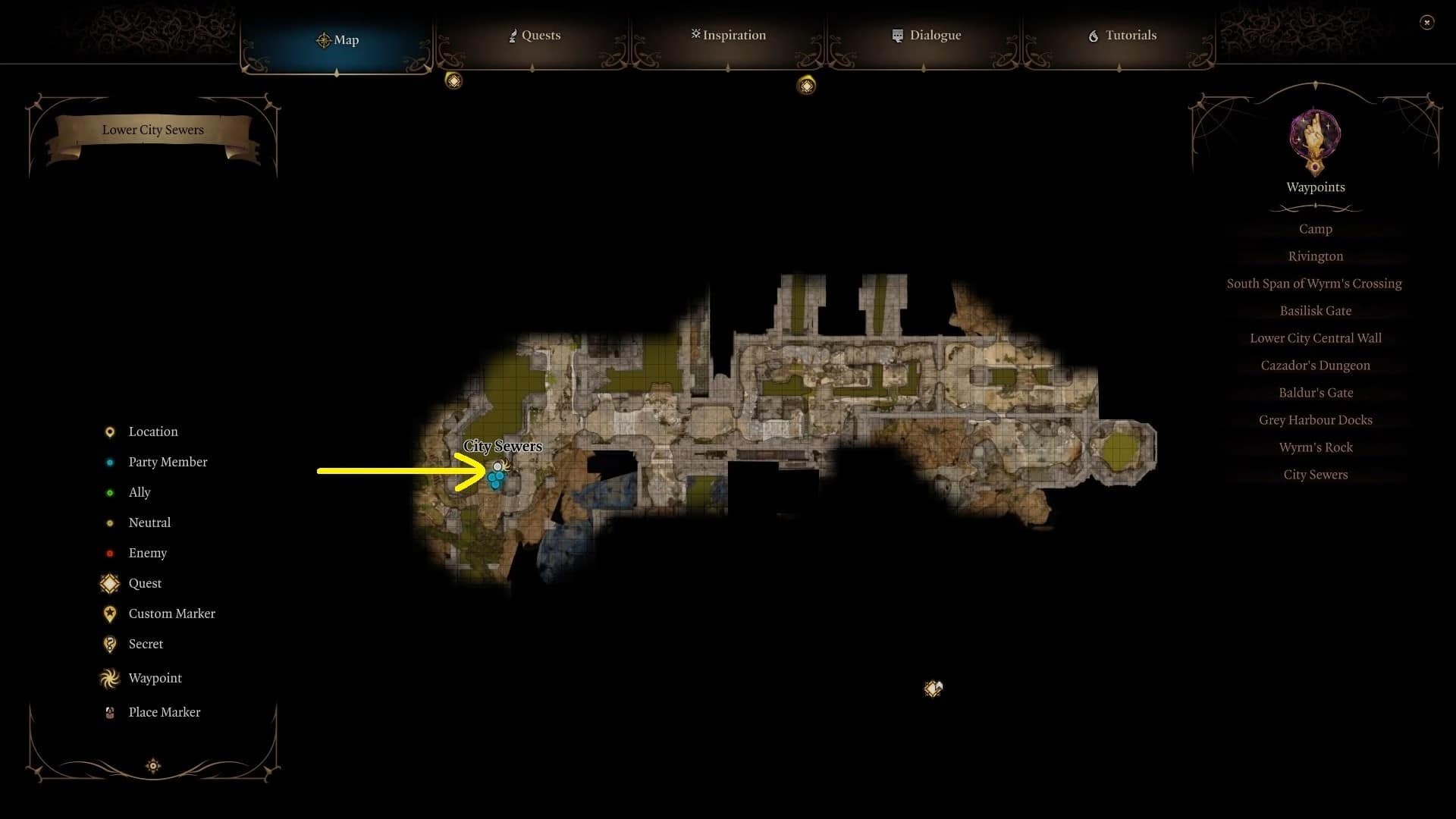 Punto di passaggio delle fogne cittadine BG3