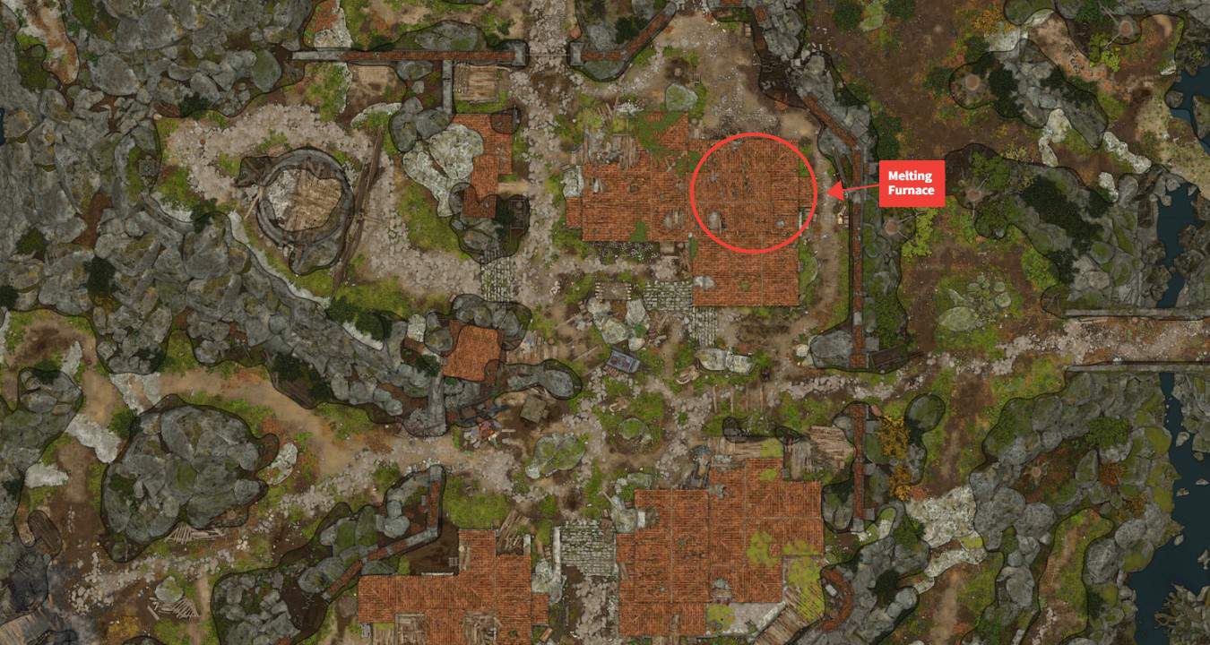 Posizione del forno di fusione in Baldur's Gate 3