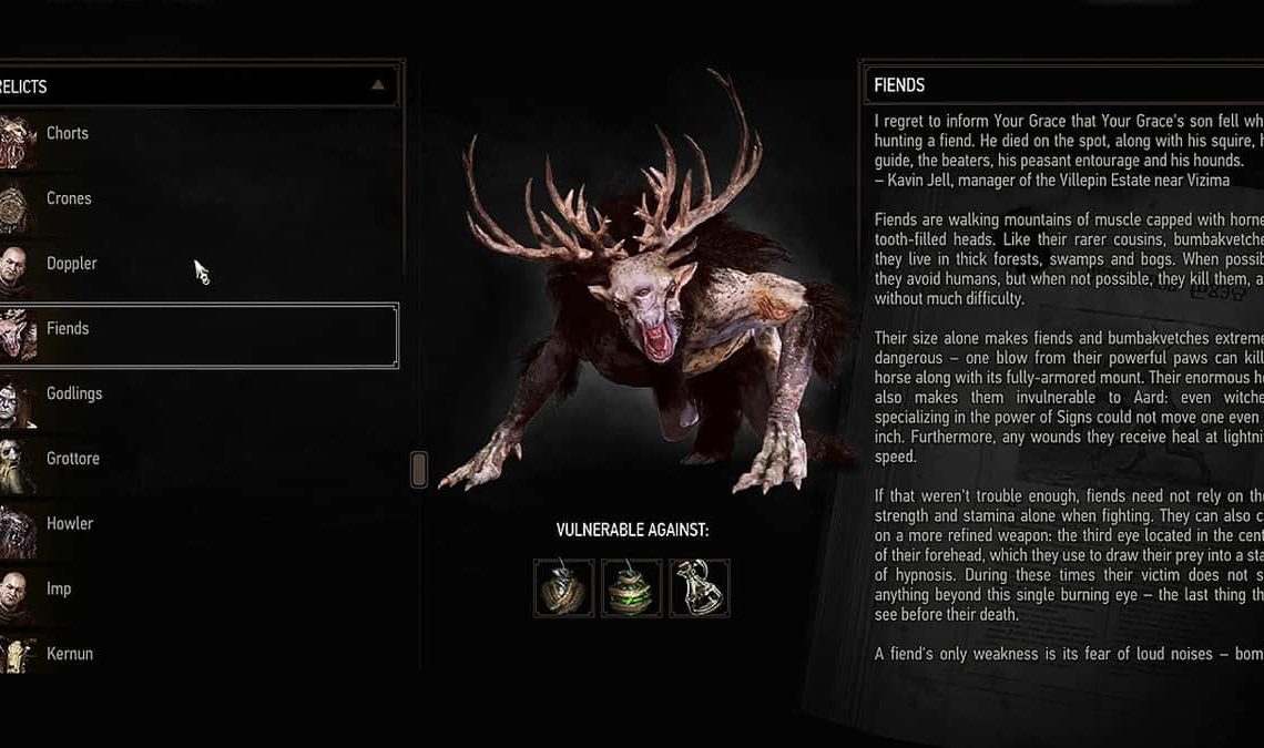 The Witcher 3 Bestiary