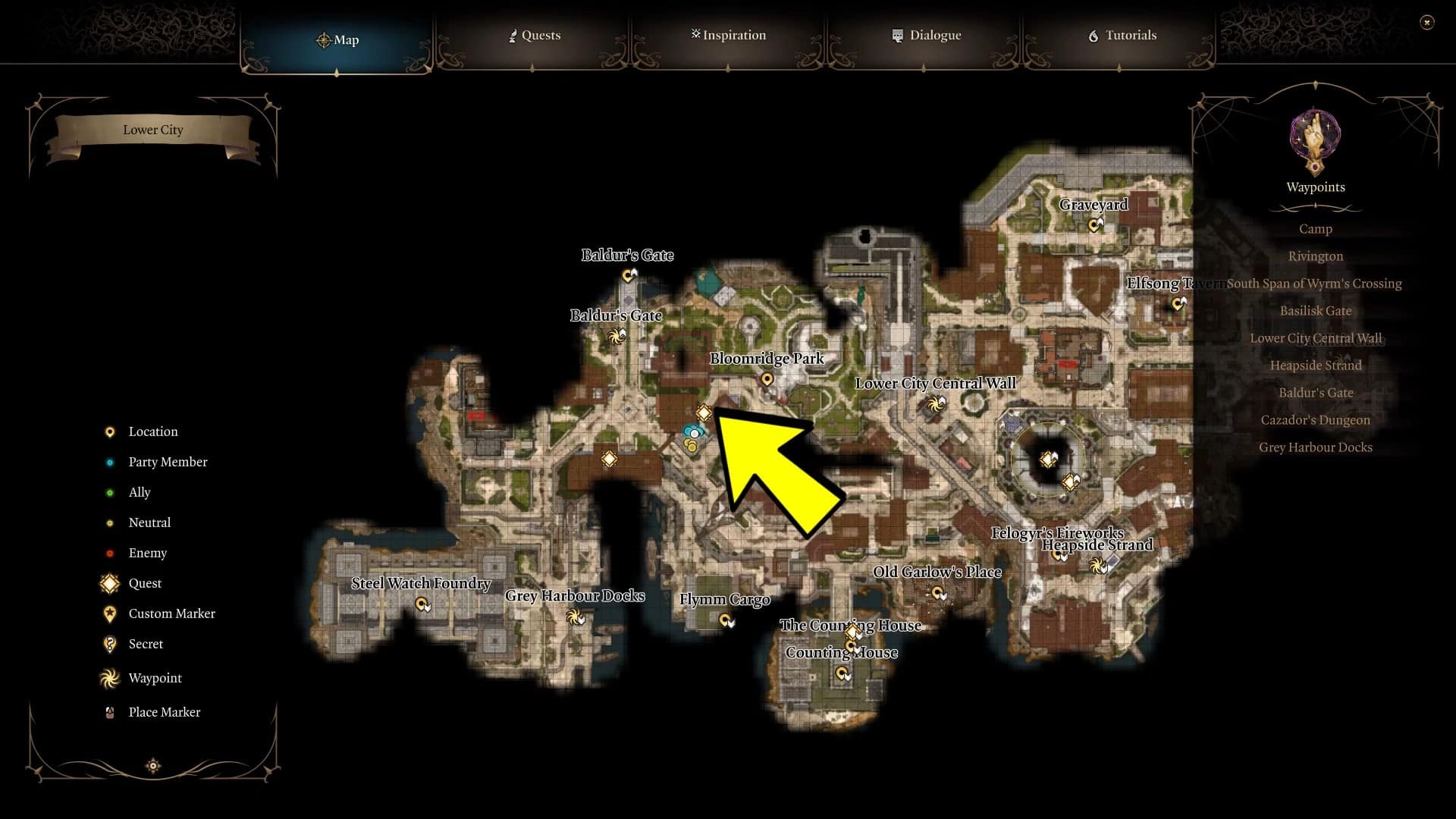 Posizione di BG3 Minsc