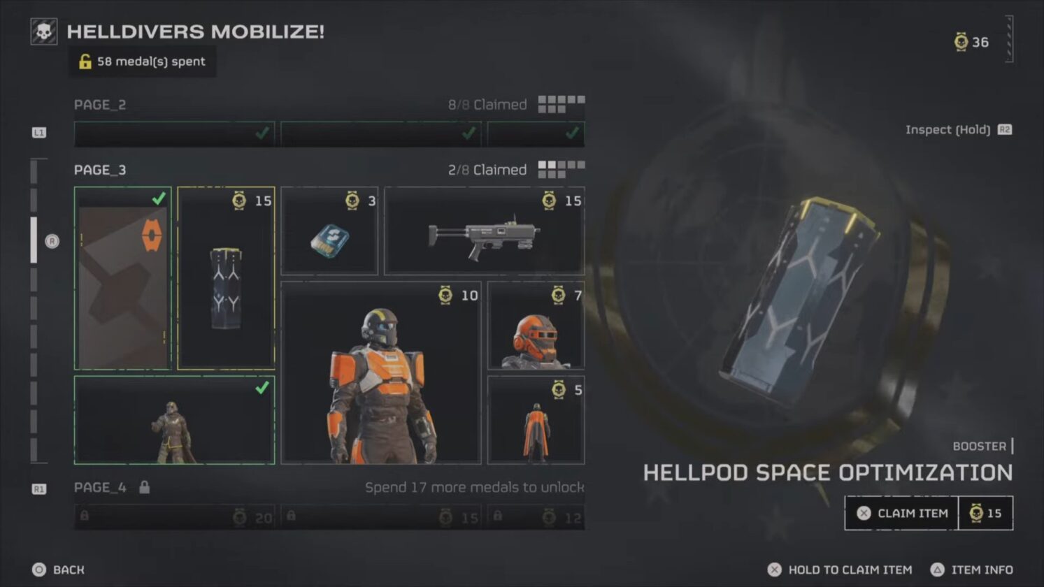 Booster per l'ottimizzazione dello spazio di Hellpod in Helldivers 2