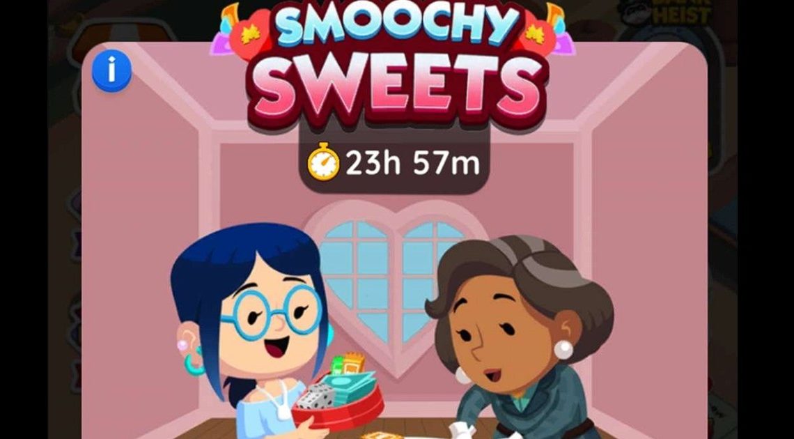 Elenco dei traguardi e dei premi di Monopoly Go Smoochy Sweets per l'8-9 febbraio 2024