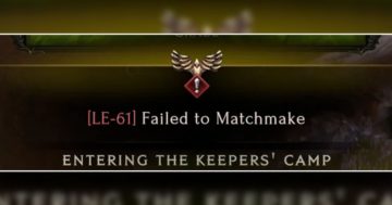 Errore di matchmake dell'ultima epoca: impossibile accedere al campo dei custodi