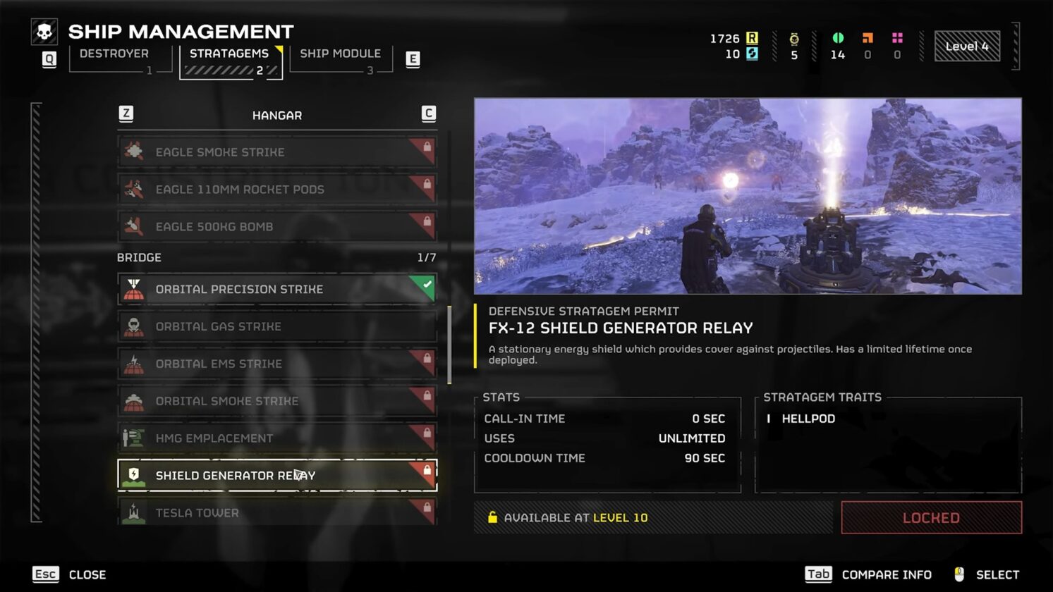 Relè del generatore di scudi in Helldivers 2