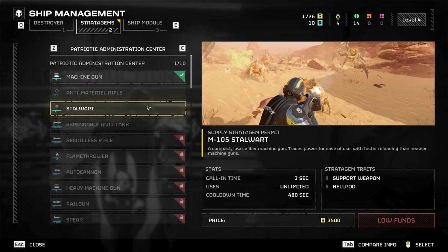 Stratagemma coraggioso in Helldivers 2