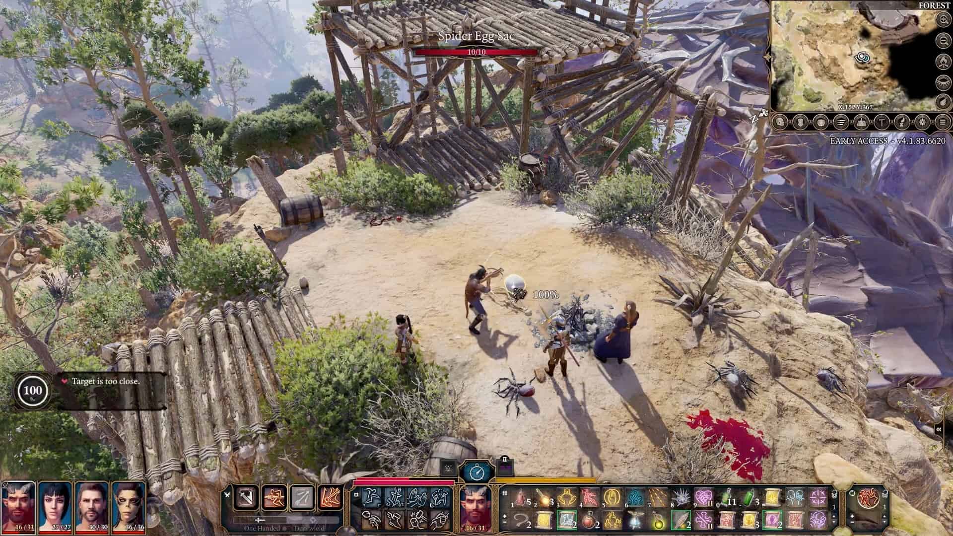 BG3 sacco aperto per uova di ragno