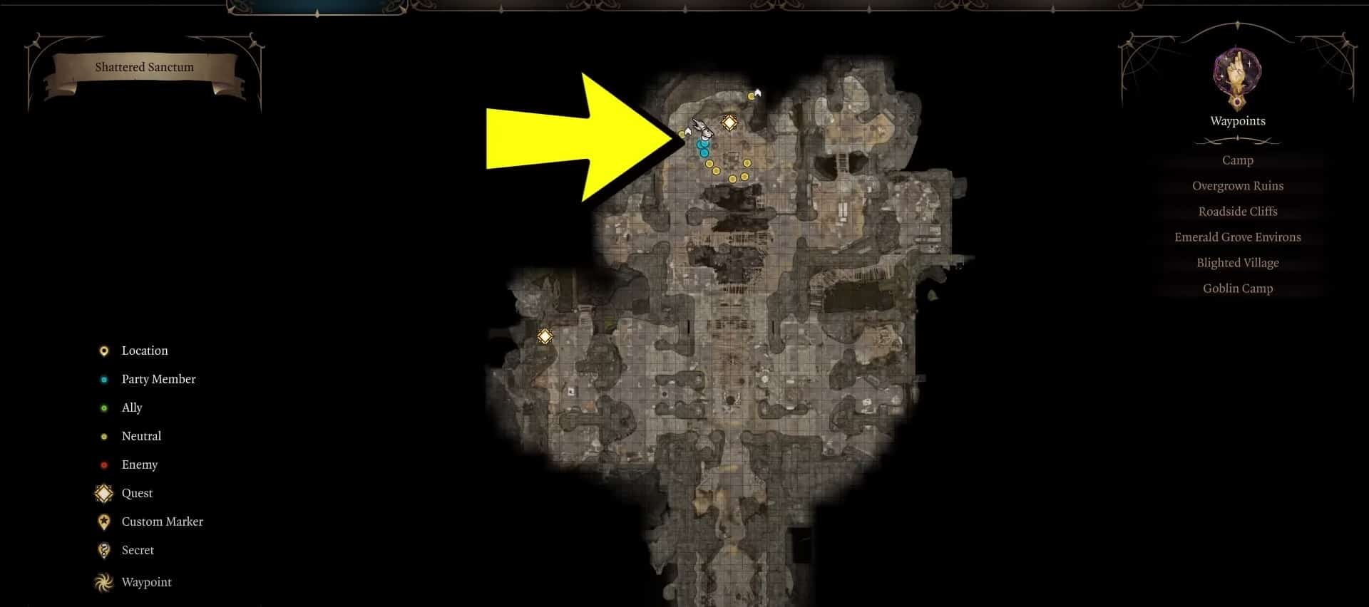 Posizione di Dror Ragzlin in BG3