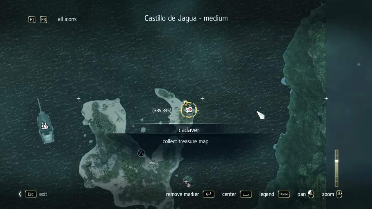 Mappe del tesoro di Assassin's Creed Black Flag numero 4