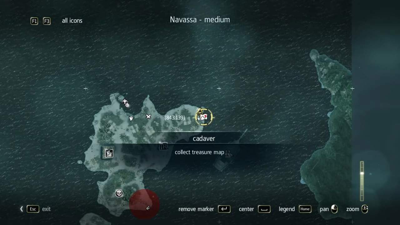 Mappe del tesoro di Assassin's Creed Black Flag numero 7