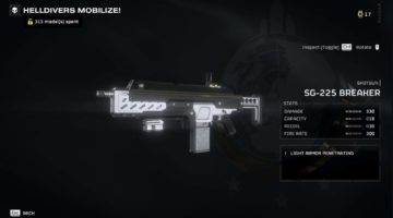Elenco dei livelli delle armi primarie di Helldivers 2