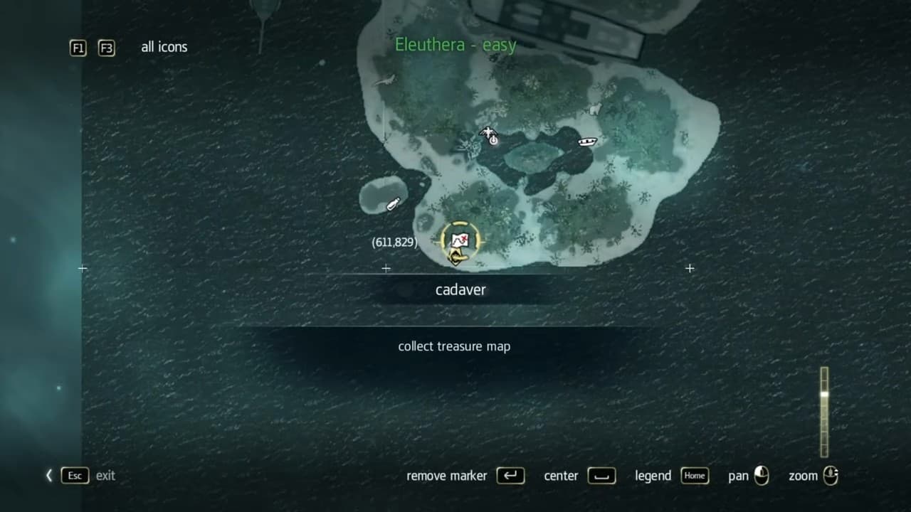 Mappe del tesoro di Assassin's Creed Black Flag numero 1