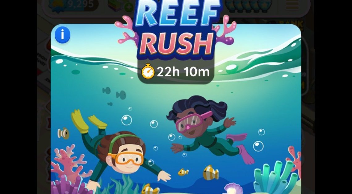 Traguardi e premi di Monopoly Go Reef Rush per il 5-6 marzo 2024