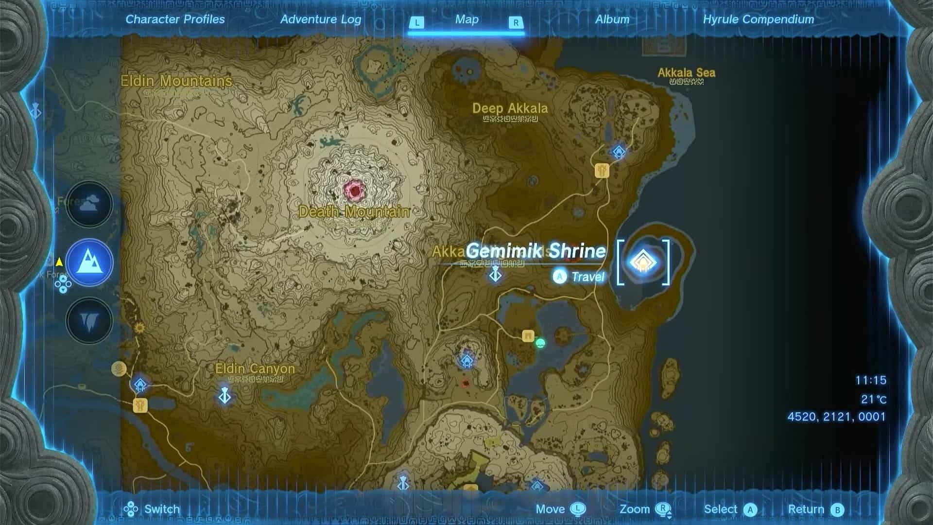 Zelda: posizione del Santuario TotK Gemimik