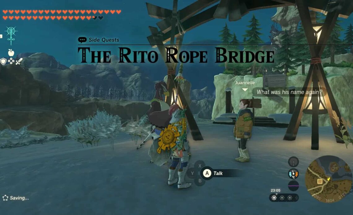 Rito Rope Bridge Zelda: Tears of the Kingdom