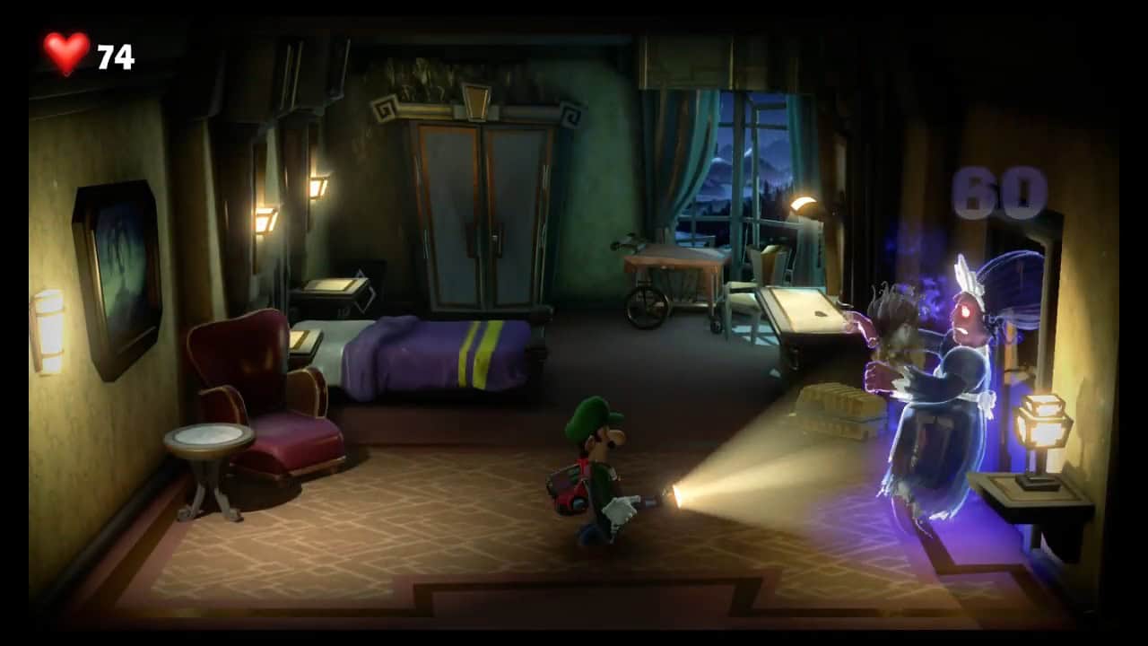 Luigi's Mansion 3 Camera da letto della cameriera