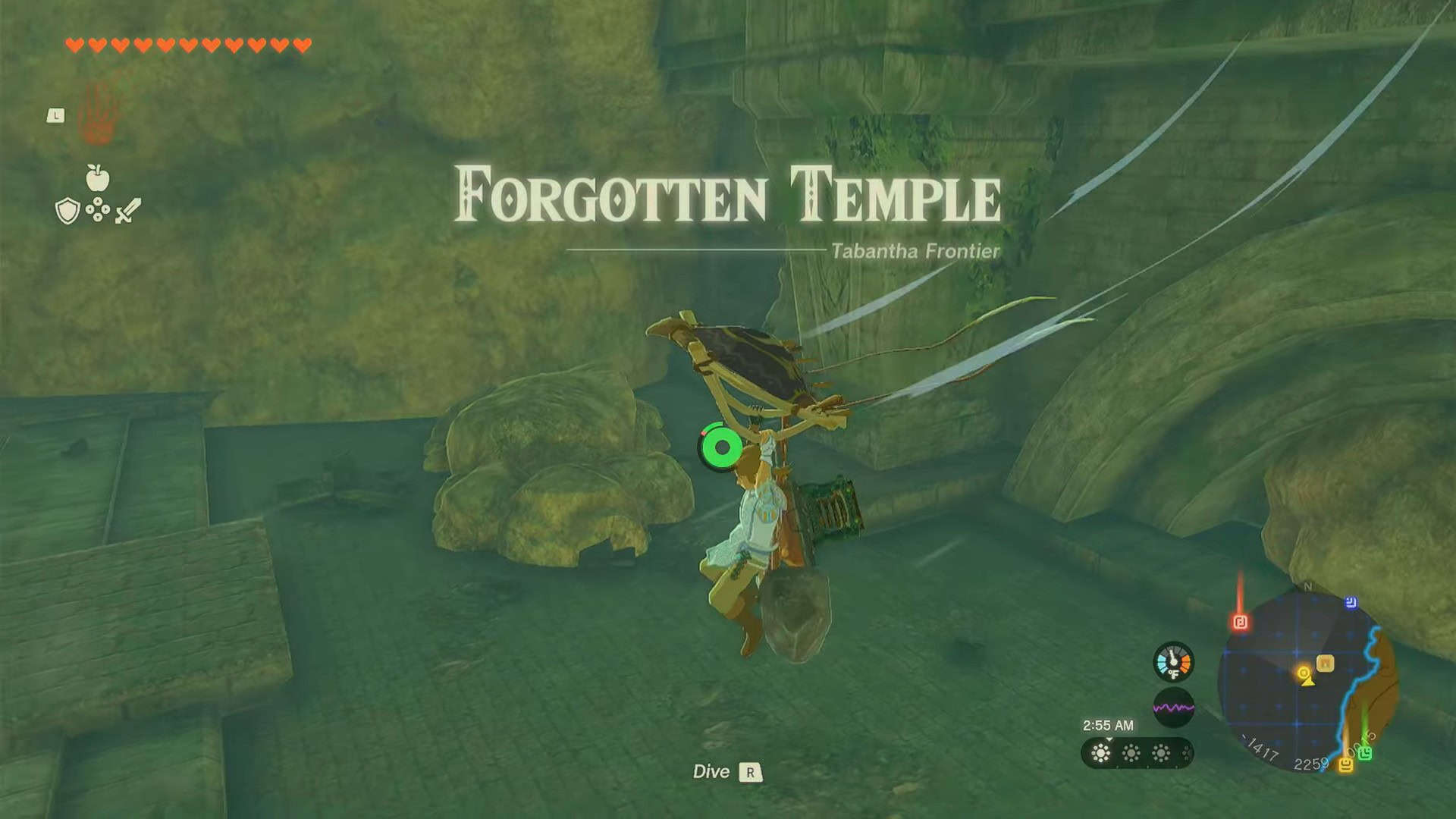 zelda: totk posizione del tempio dimenticato