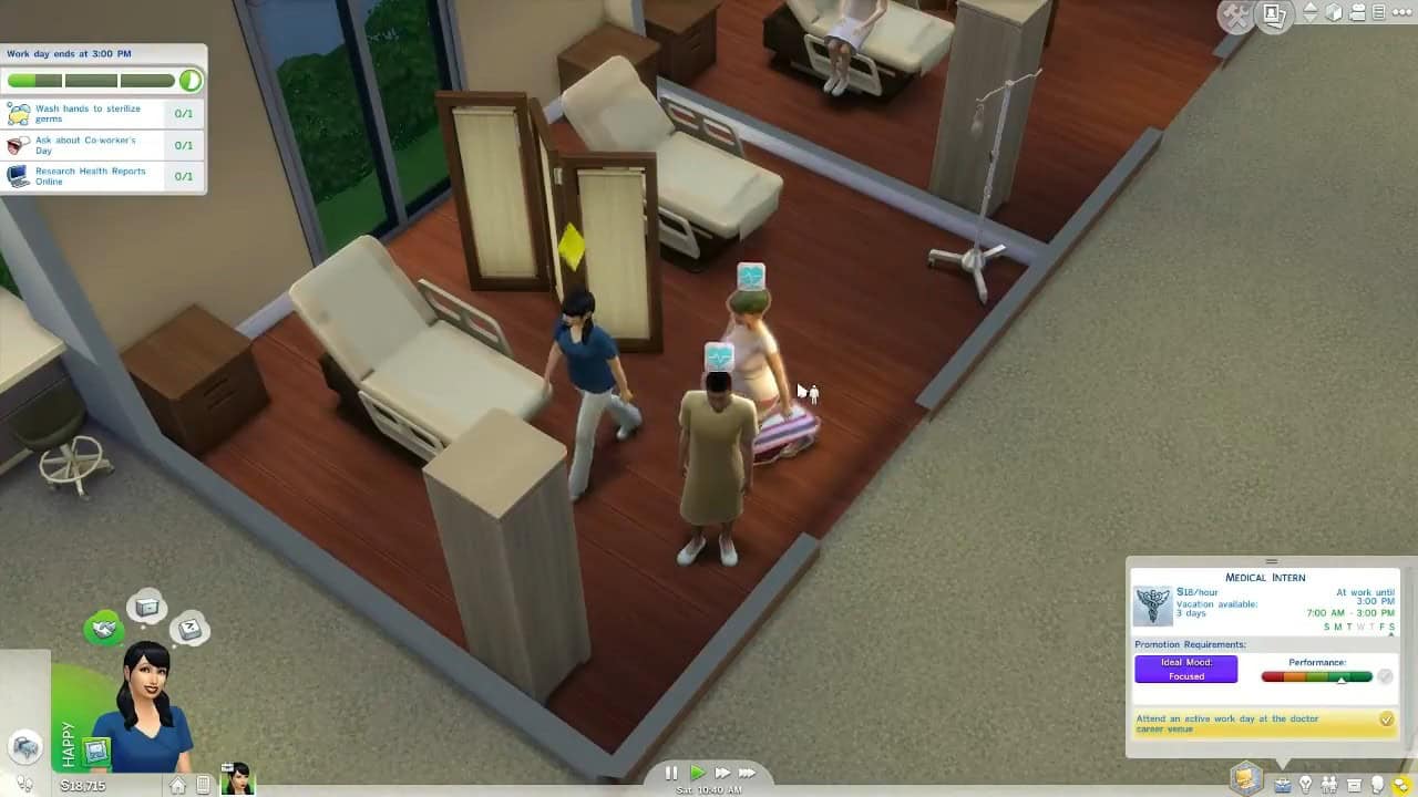 Carriera del medico di Sims 4