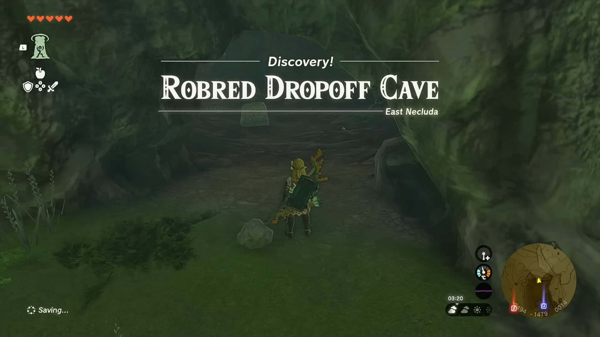 zelda: totk ha derubato la grotta di dropoff