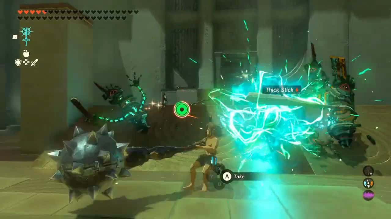 zelda: martello a forma di palla di ferro chiodato totk