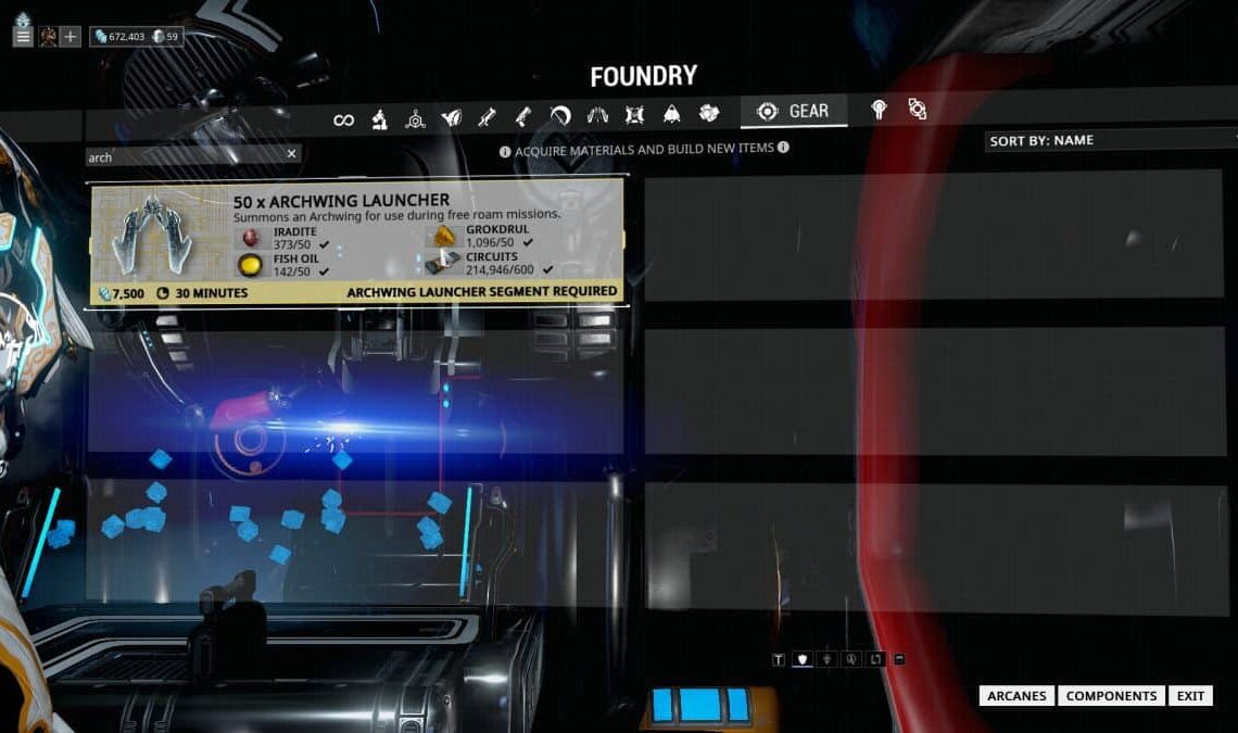 Warframe Archwing Launcher Segment