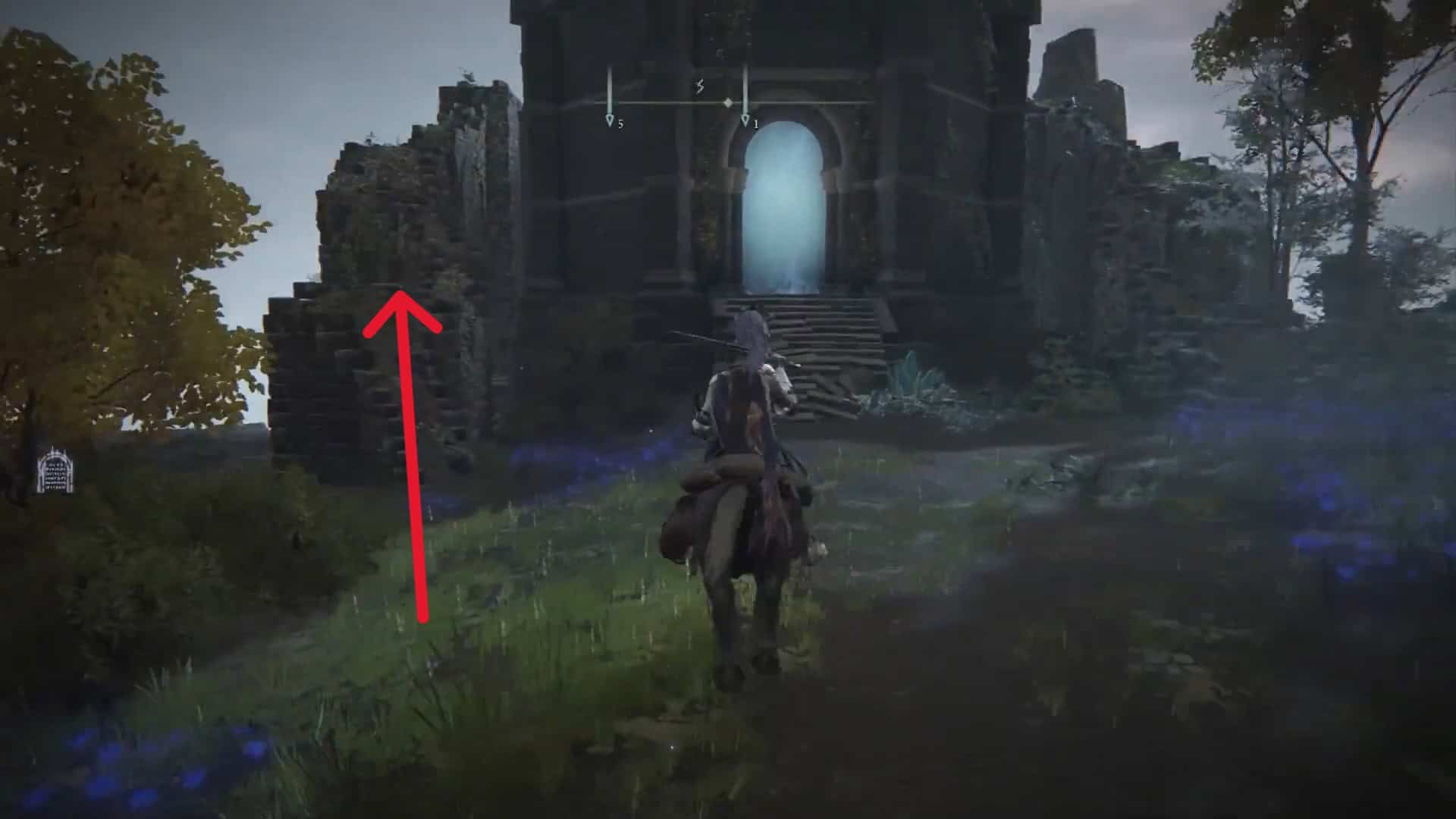 muro vicino all'altura di Seluvis