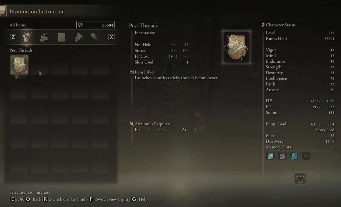 Pest Threads Elden Ring