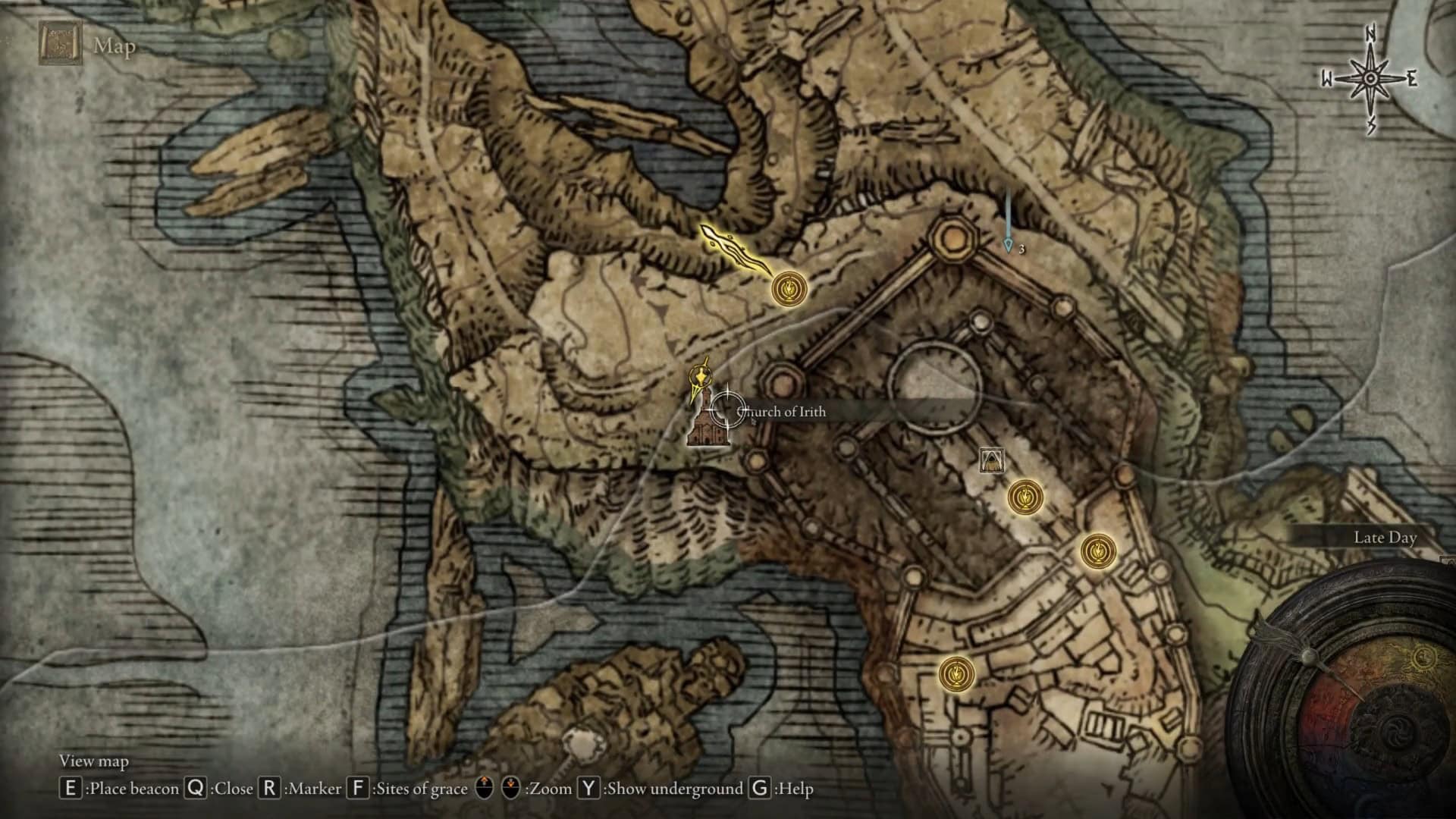 Posizione della Chiesa di Irith