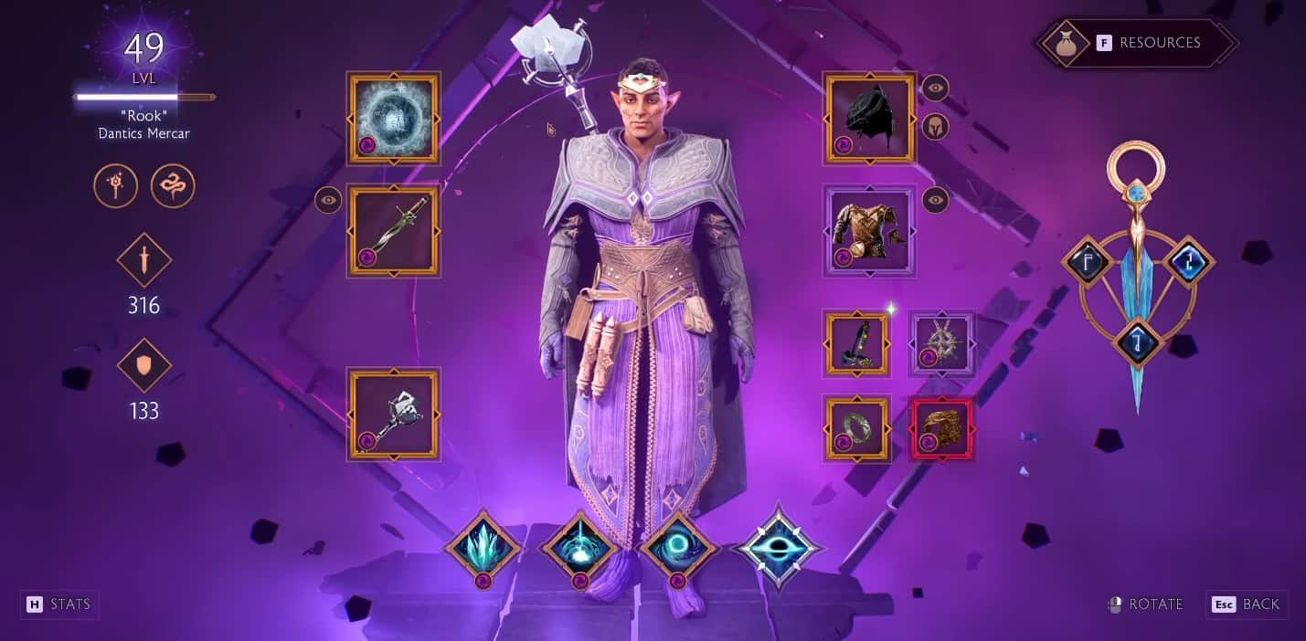 Costruzione dell'evocatore di Veilguard di Dragon Age