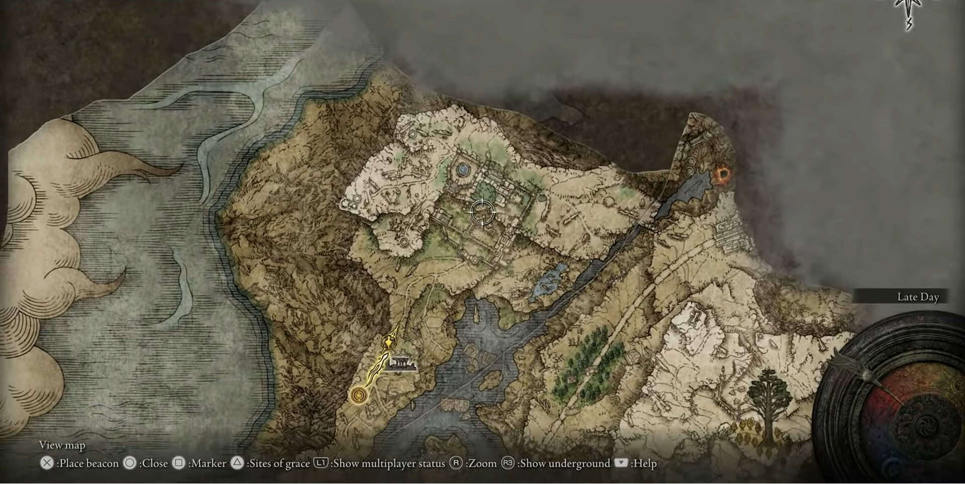 posizione del maniero di Caria