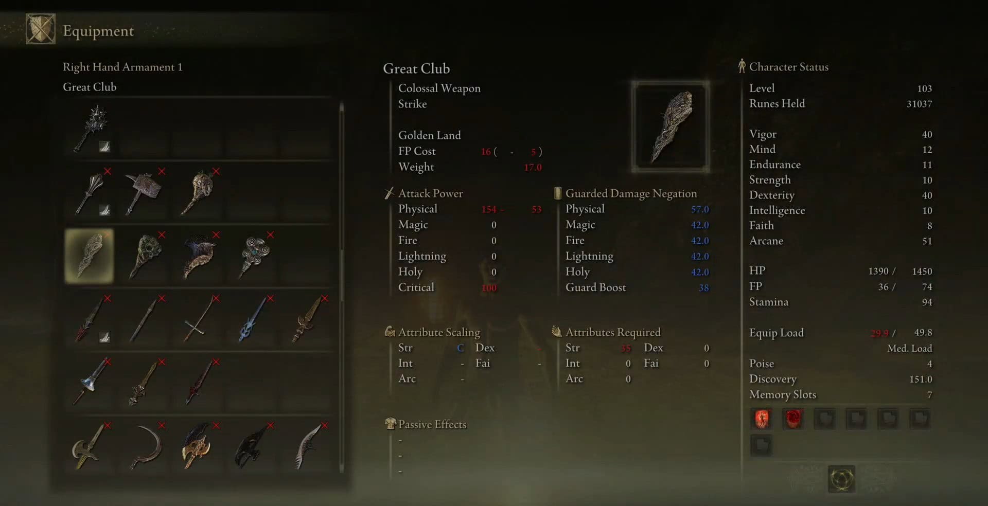 Ottimo anello Elden con statistiche del club