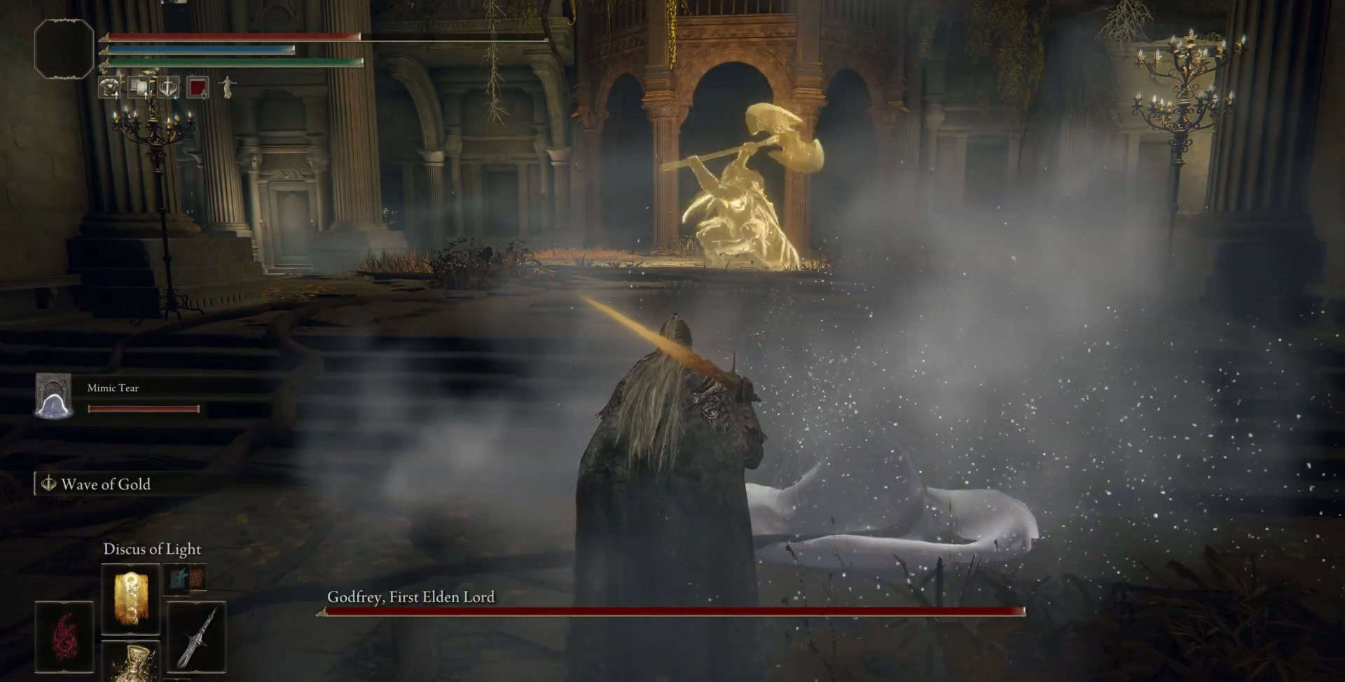 Godfrey, il primo scontro con il boss degli Elden