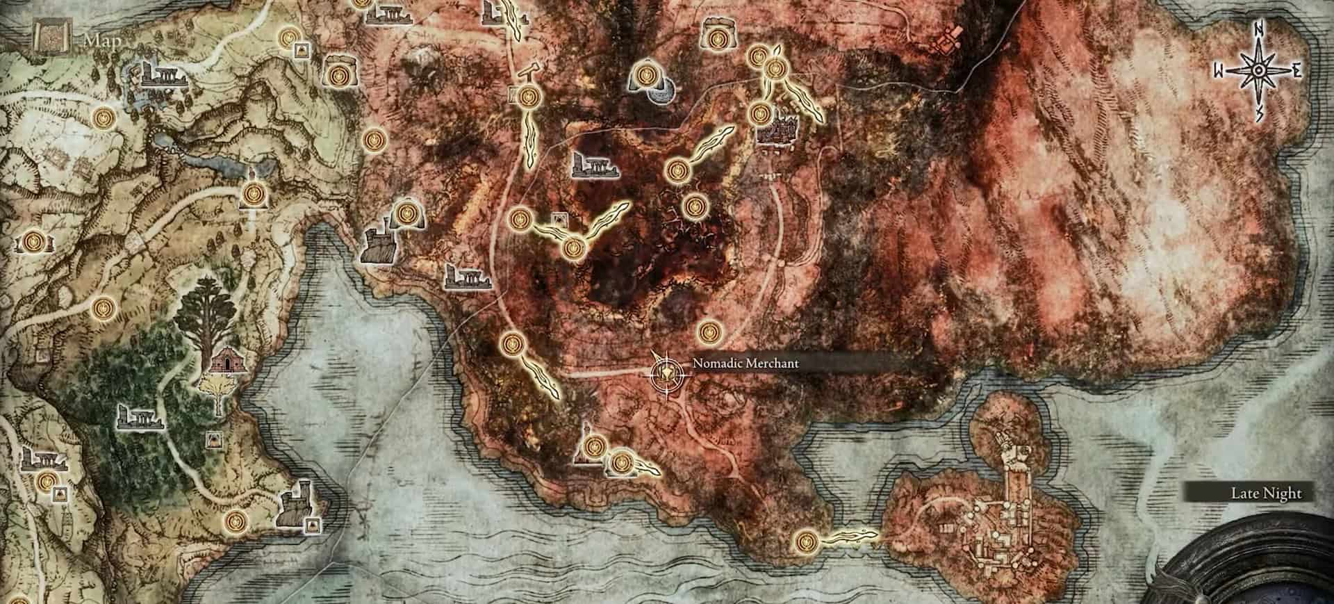 Posizione del ceelide del commerciante nomade