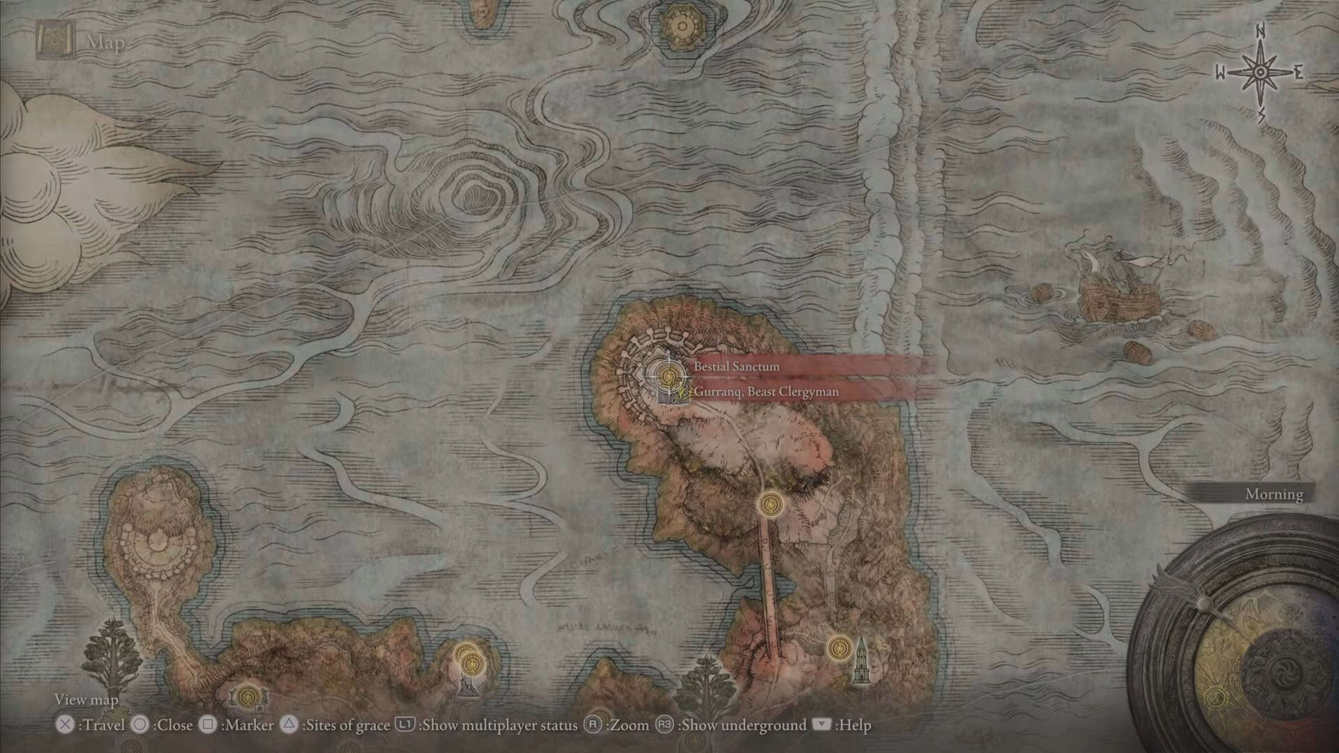 Anello Elden della posizione di Gurranq